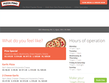 Tablet Screenshot of pizzapino.ca